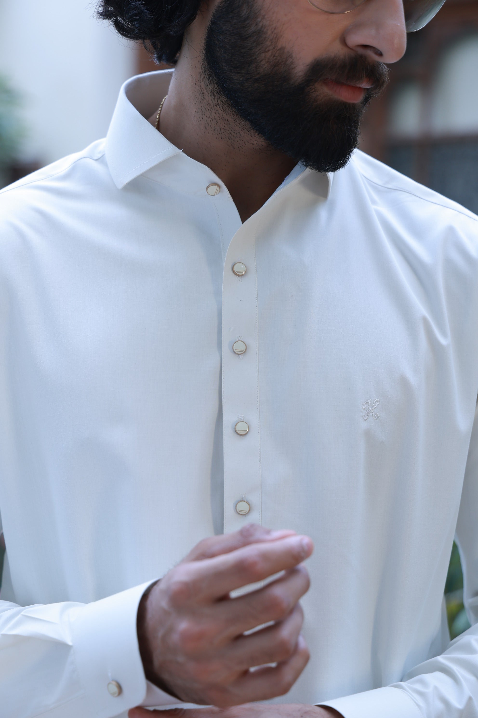 CREAM TOYYOBO KURTA FARSHI PAJAMA