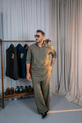 OLIVE MOSS WASH N WEAR KURTA FARSHI PAJAMA